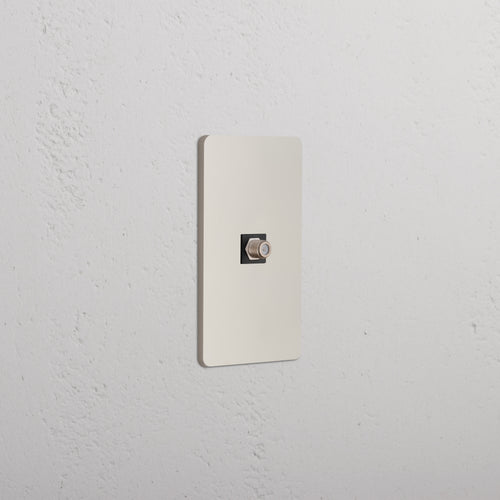 Grove 1G Satellite Keystone in Polished Nickel Black, rectangular faceplate for keystone inserts.